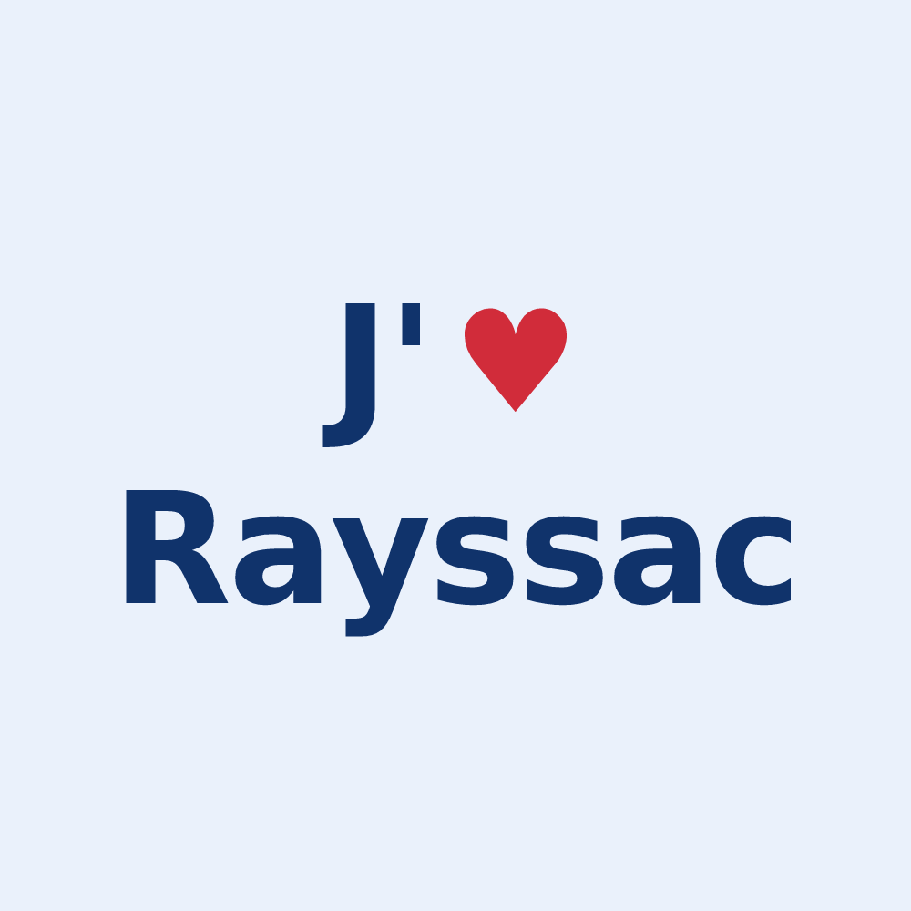 Sticker personnalisé Rayssac — design J'aime Rayssac