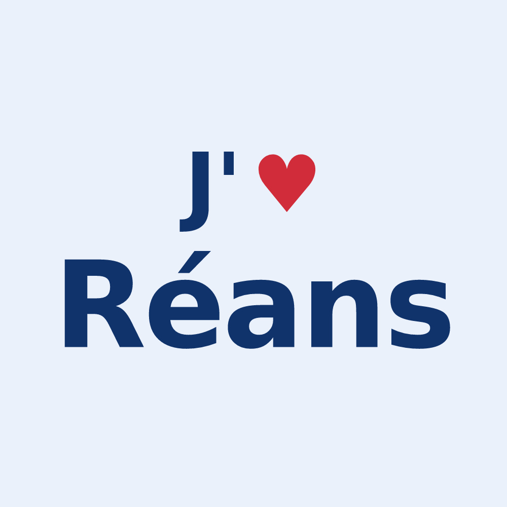 Sticker personnalisé Réans — design J'aime Réans