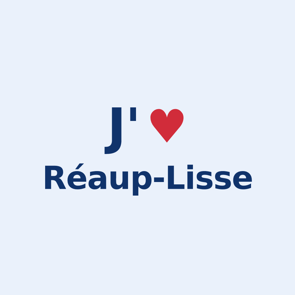 Sticker personnalisé Réaup-Lisse — design J'aime Réaup-Lisse