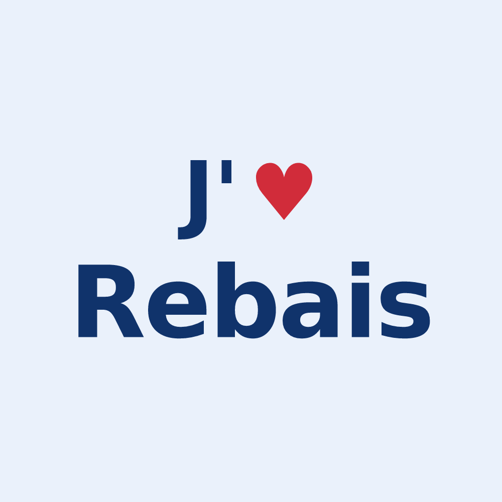 Sticker personnalisé Rebais — design J'aime Rebais