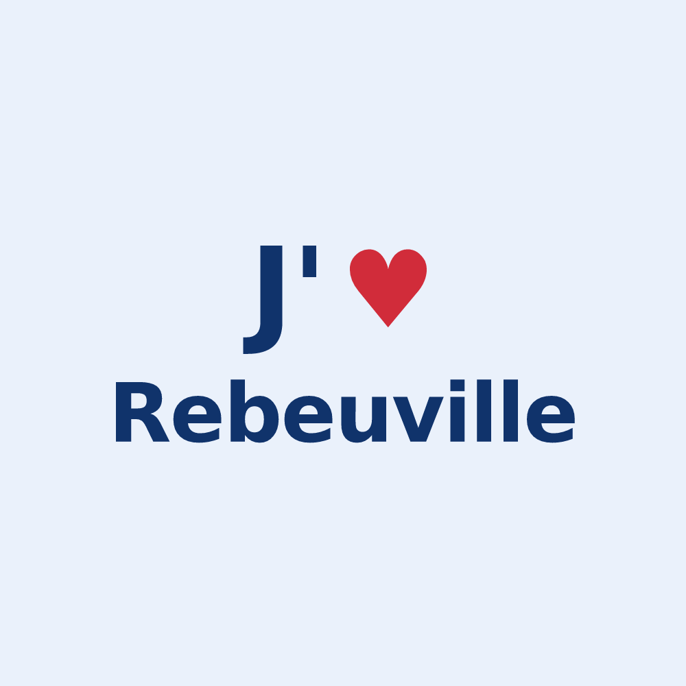 Sticker personnalisé Rebeuville — design J'aime Rebeuville