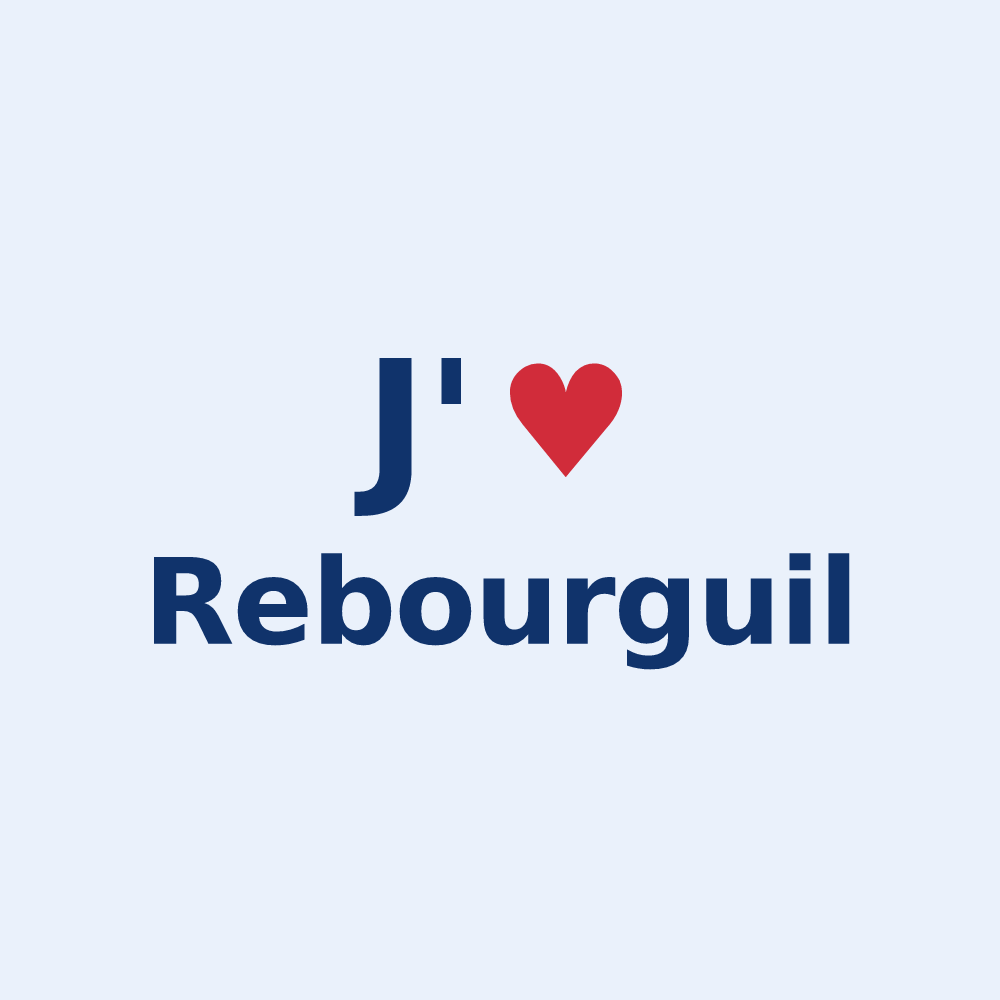 Sticker personnalisé Rebourguil — design J'aime Rebourguil