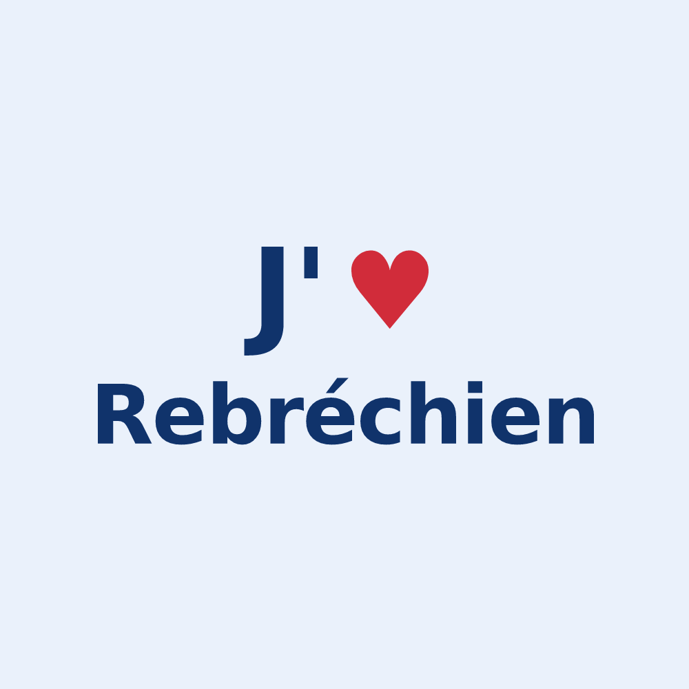 Sticker personnalisé Rebréchien — design J'aime Rebréchien