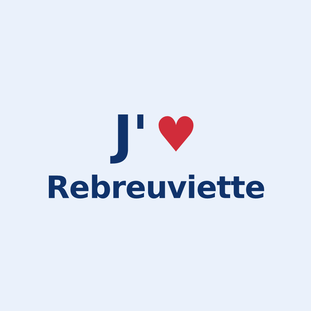 Sticker personnalisé Rebreuviette — design J'aime Rebreuviette