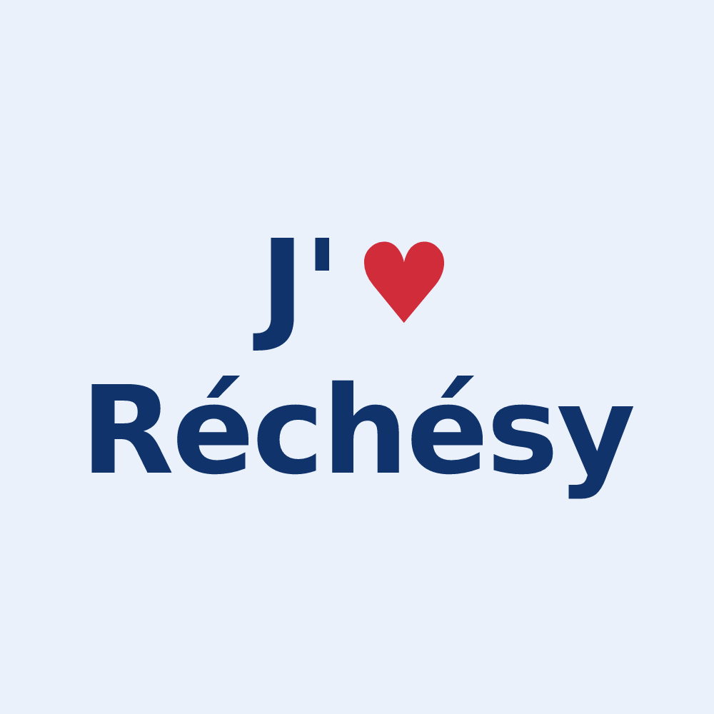 Sticker personnalisé Réchésy — design J'aime Réchésy