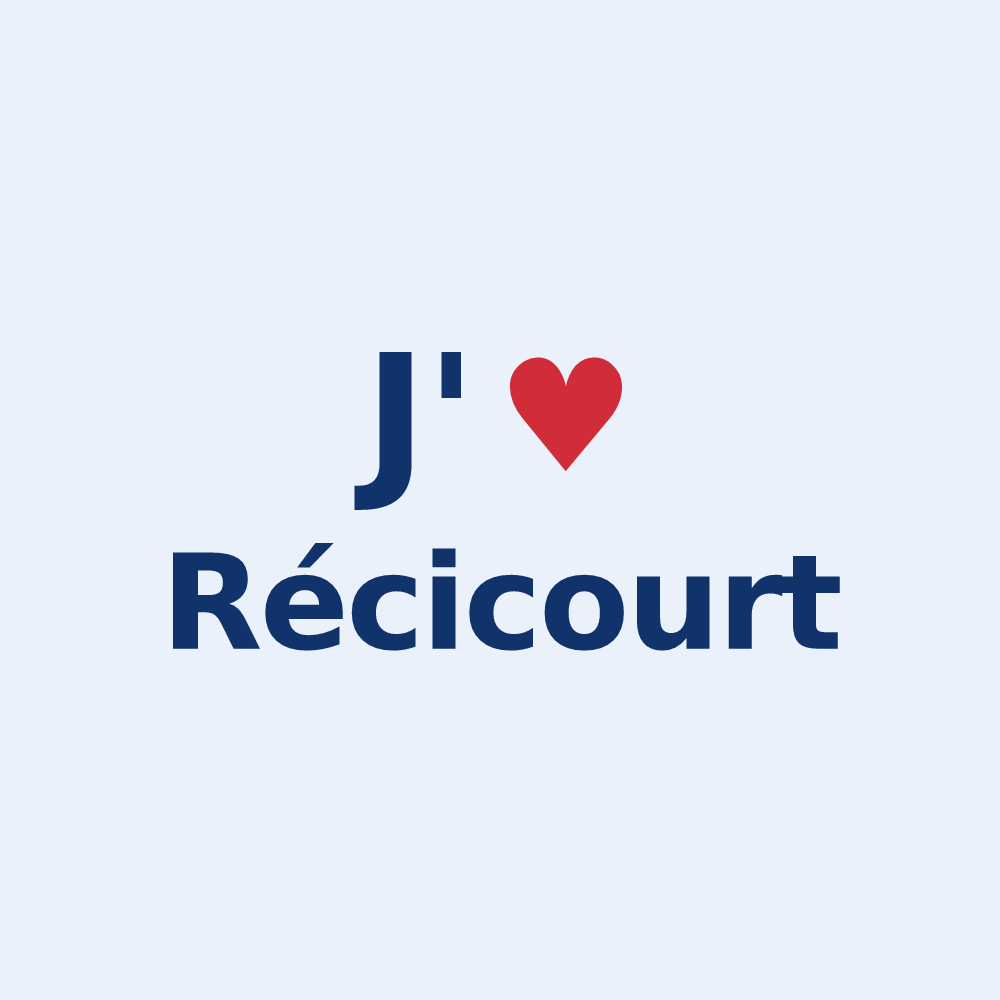 Sticker personnalisé Récicourt — design J'aime Récicourt