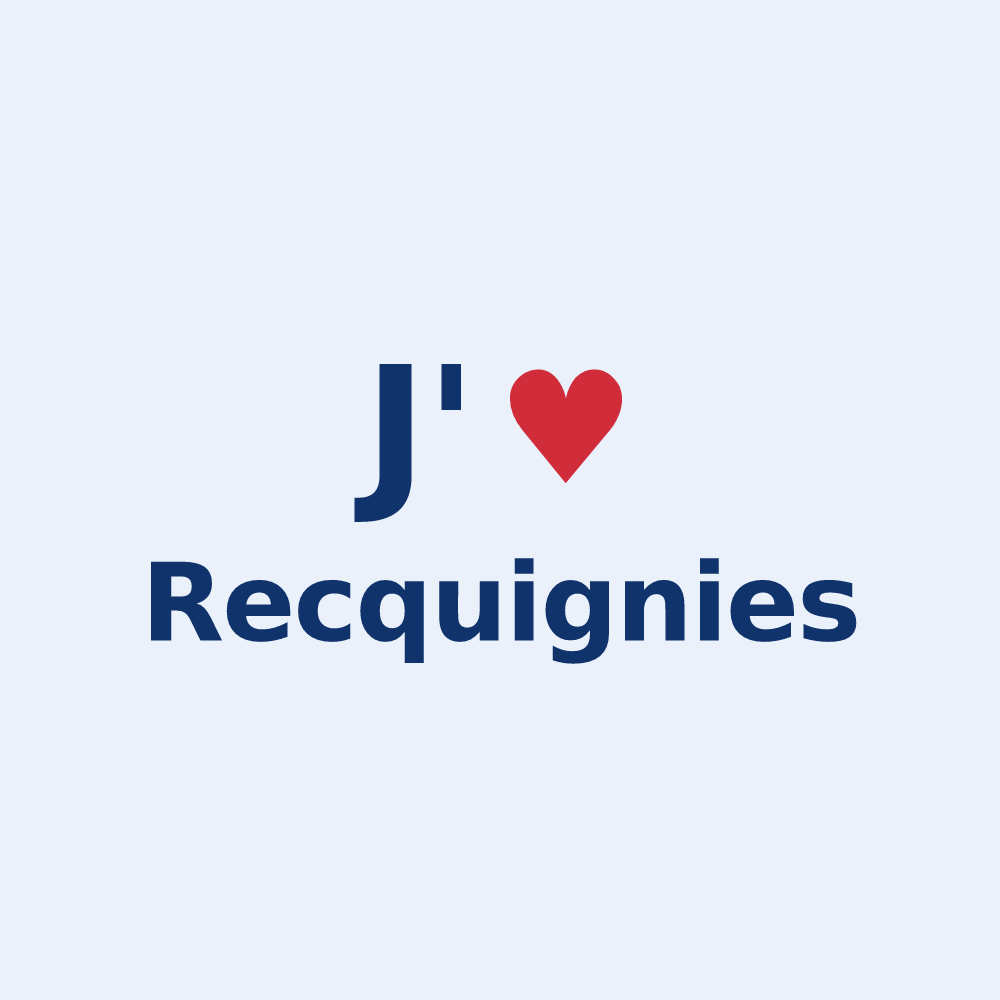 Sticker personnalisé Recquignies — design J'aime Recquignies