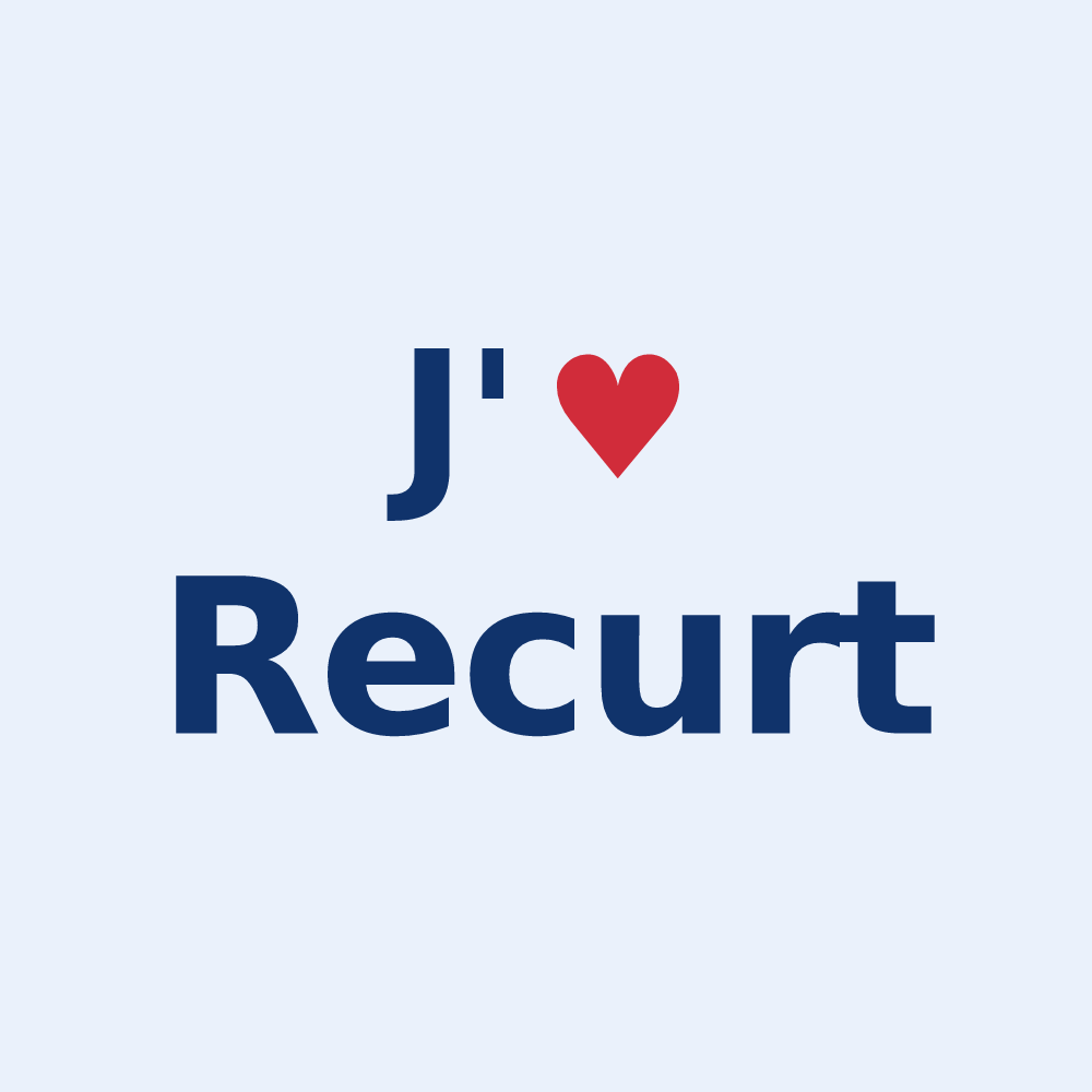Sticker personnalisé Recurt — design J'aime Recurt