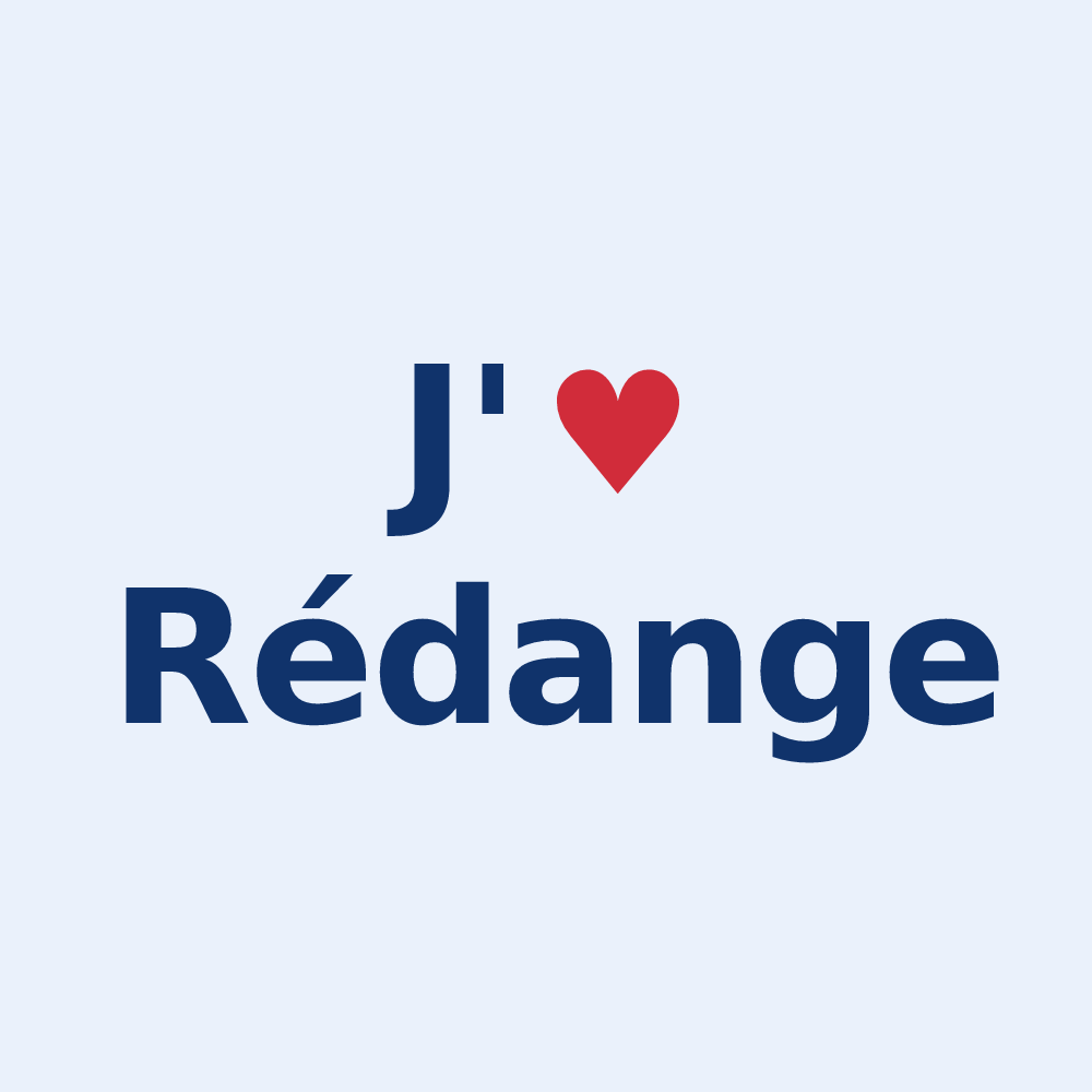 Sticker personnalisé Rédange — design J'aime Rédange