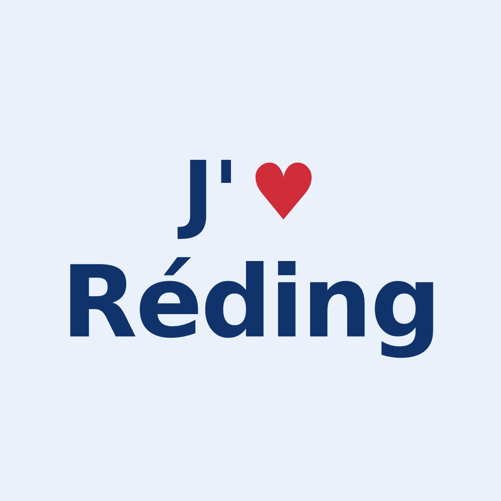 Sticker personnalisé Réding — design J'aime Réding