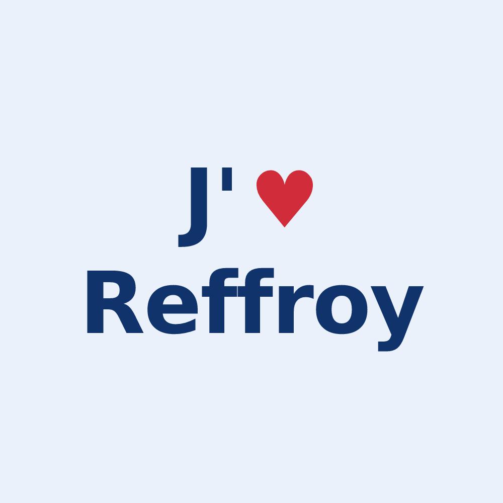 Sticker personnalisé Reffroy — design J'aime Reffroy
