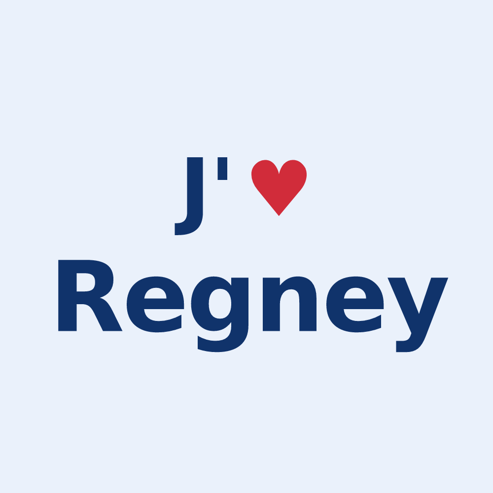Sticker personnalisé Regney — design J'aime Regney