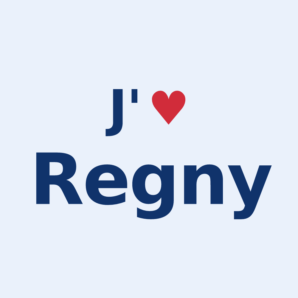Sticker personnalisé Regny — design J'aime Regny