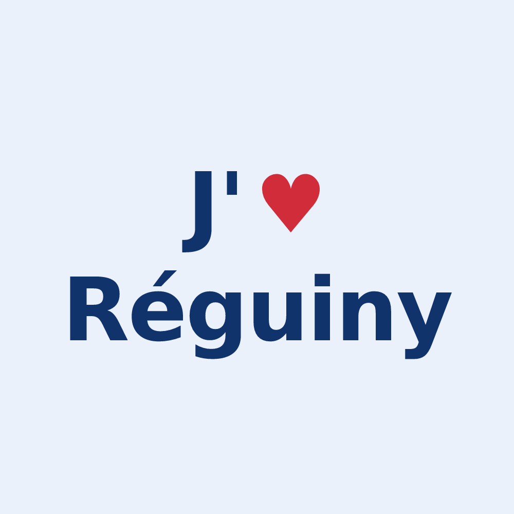 Sticker personnalisé Réguiny — design J'aime Réguiny