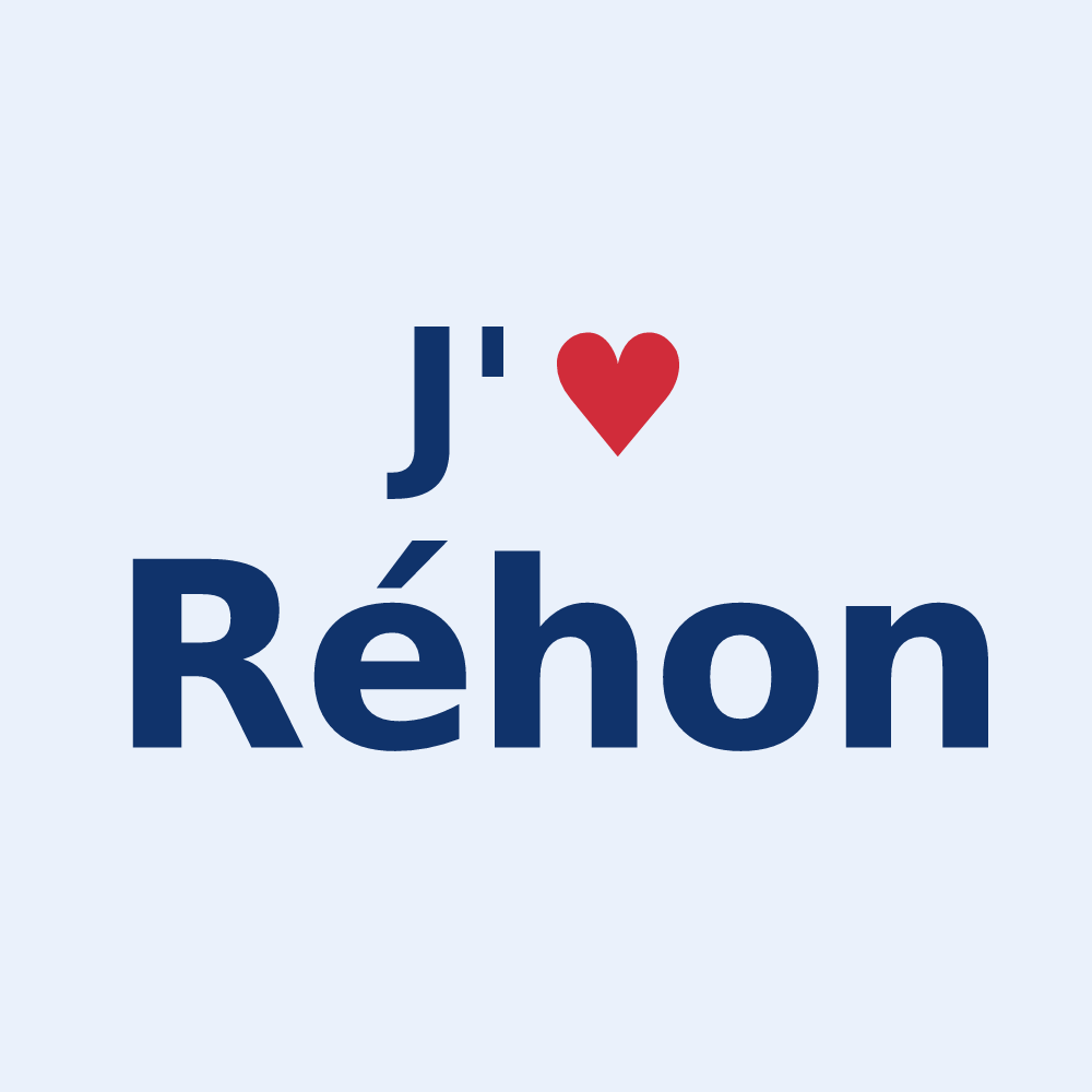 Sticker personnalisé Réhon — design J'aime Réhon