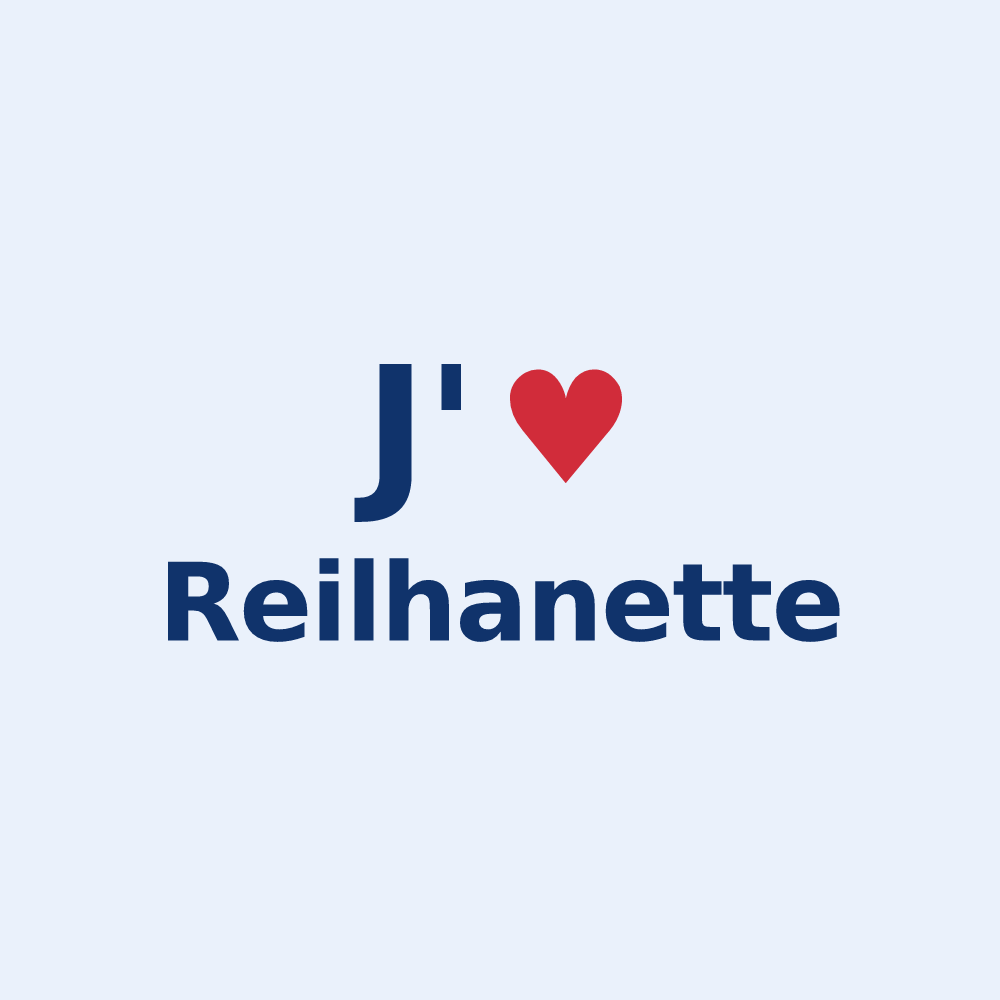 Sticker personnalisé Reilhanette — design J'aime Reilhanette