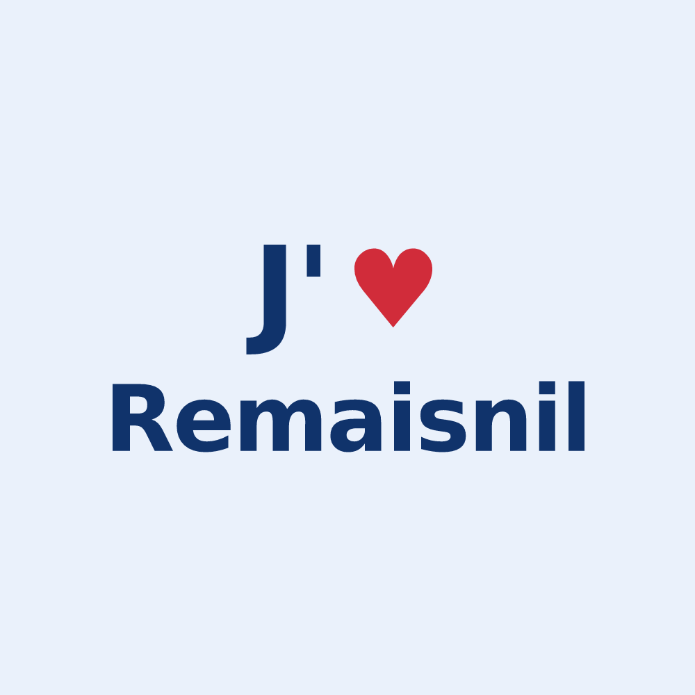 Sticker personnalisé Remaisnil — design J'aime Remaisnil
