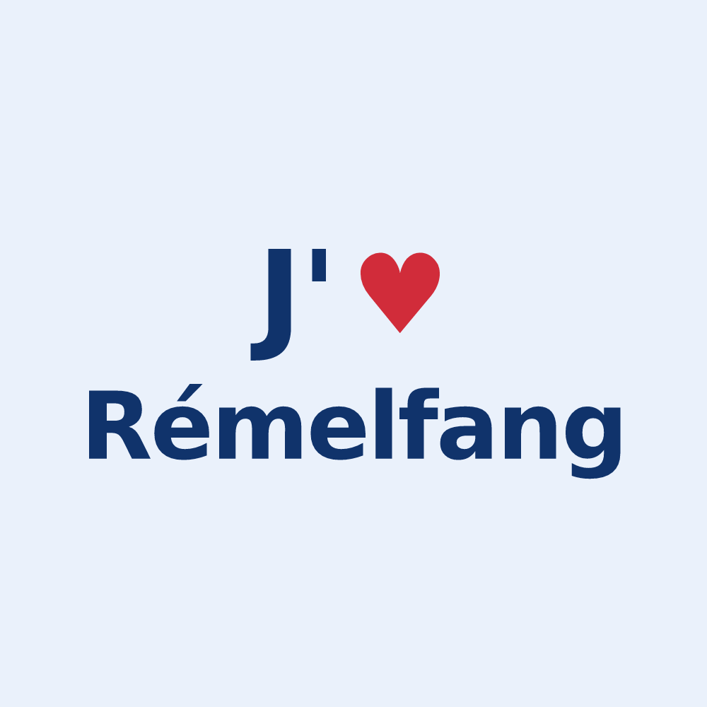 Sticker personnalisé Rémelfang — design J'aime Rémelfang