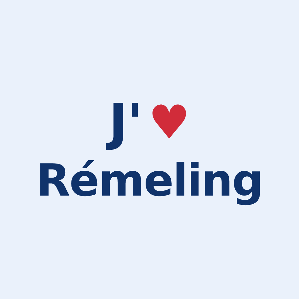 Sticker personnalisé Rémeling — design J'aime Rémeling