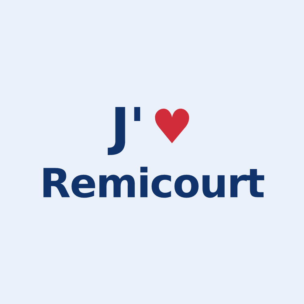 Sticker personnalisé Remicourt — design J'aime Remicourt