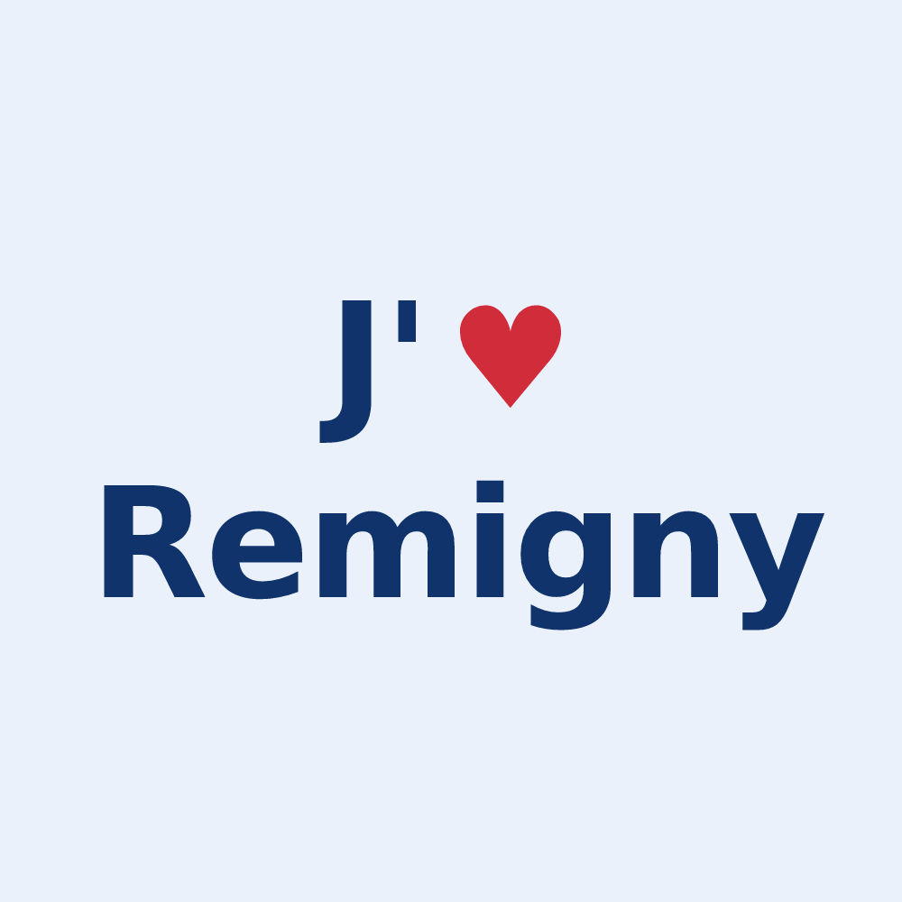 Sticker personnalisé Remigny — design J'aime Remigny