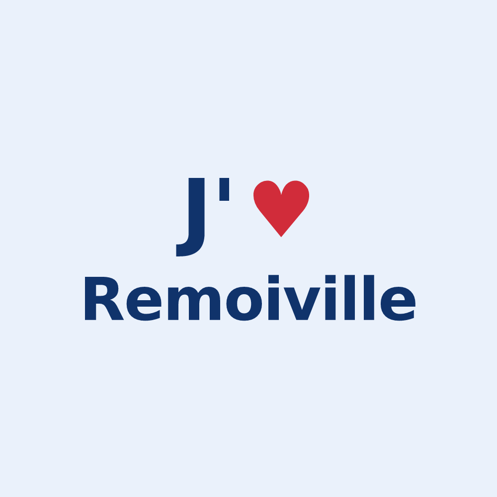 Sticker personnalisé Remoiville — design J'aime Remoiville