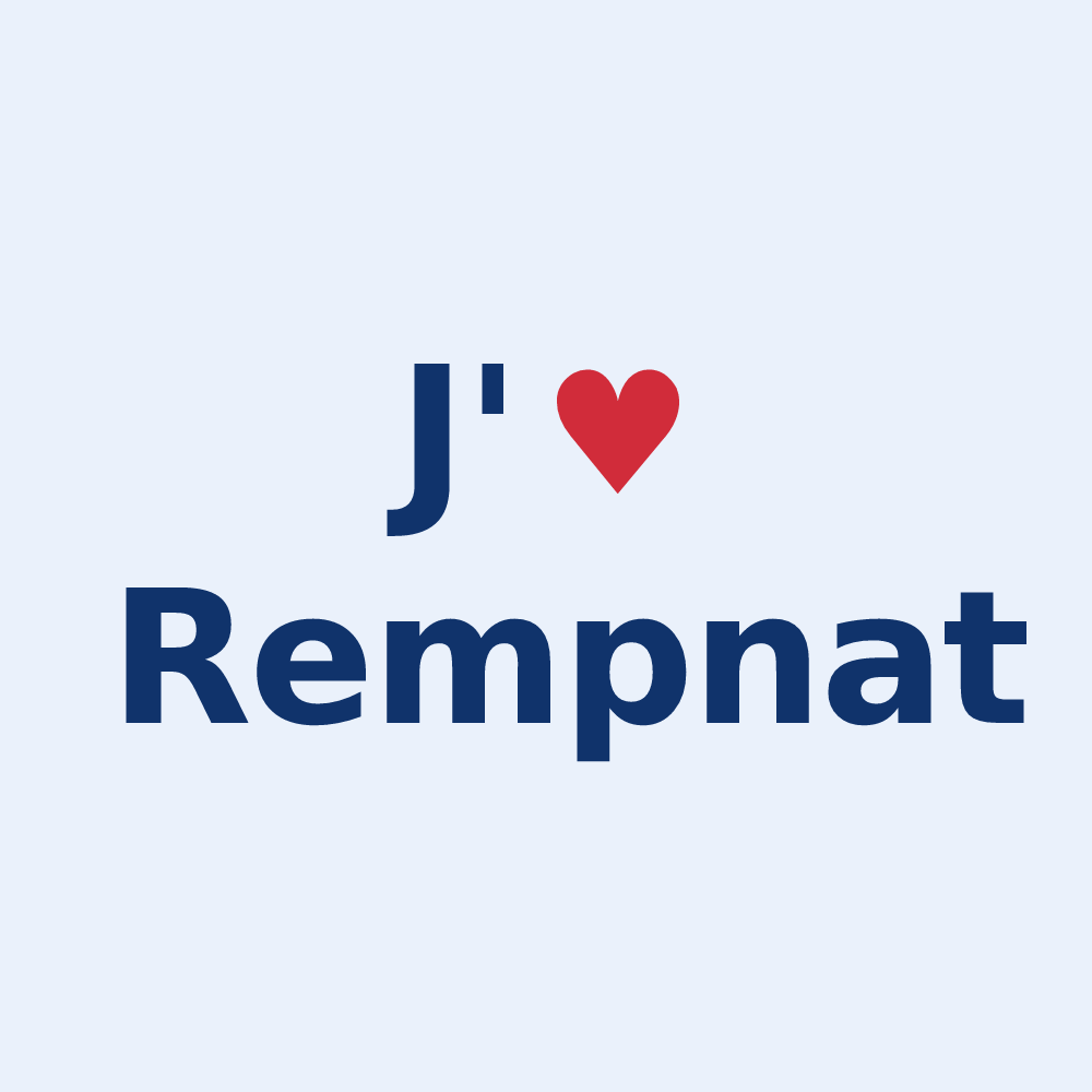 Sticker personnalisé Rempnat — design J'aime Rempnat
