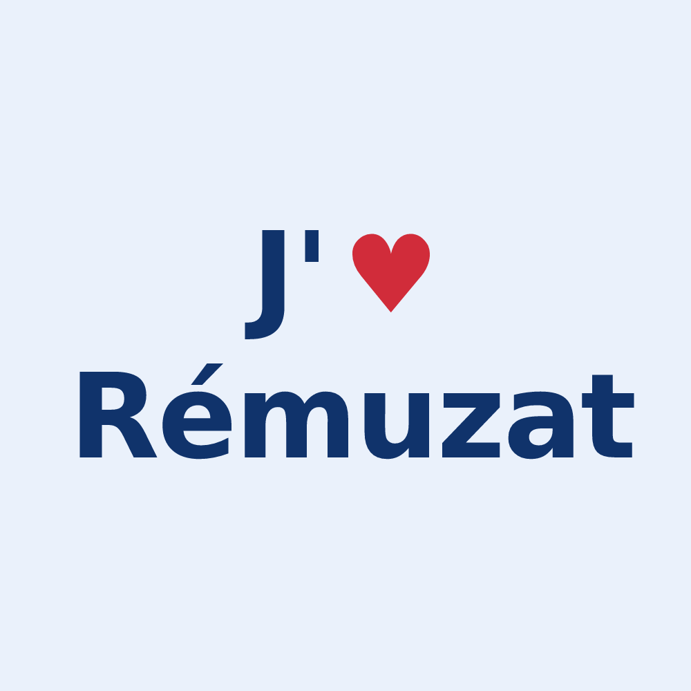 Sticker personnalisé Rémuzat — design J'aime Rémuzat