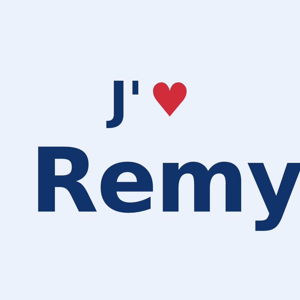Sticker personnalisé Remy — design J'aime Remy