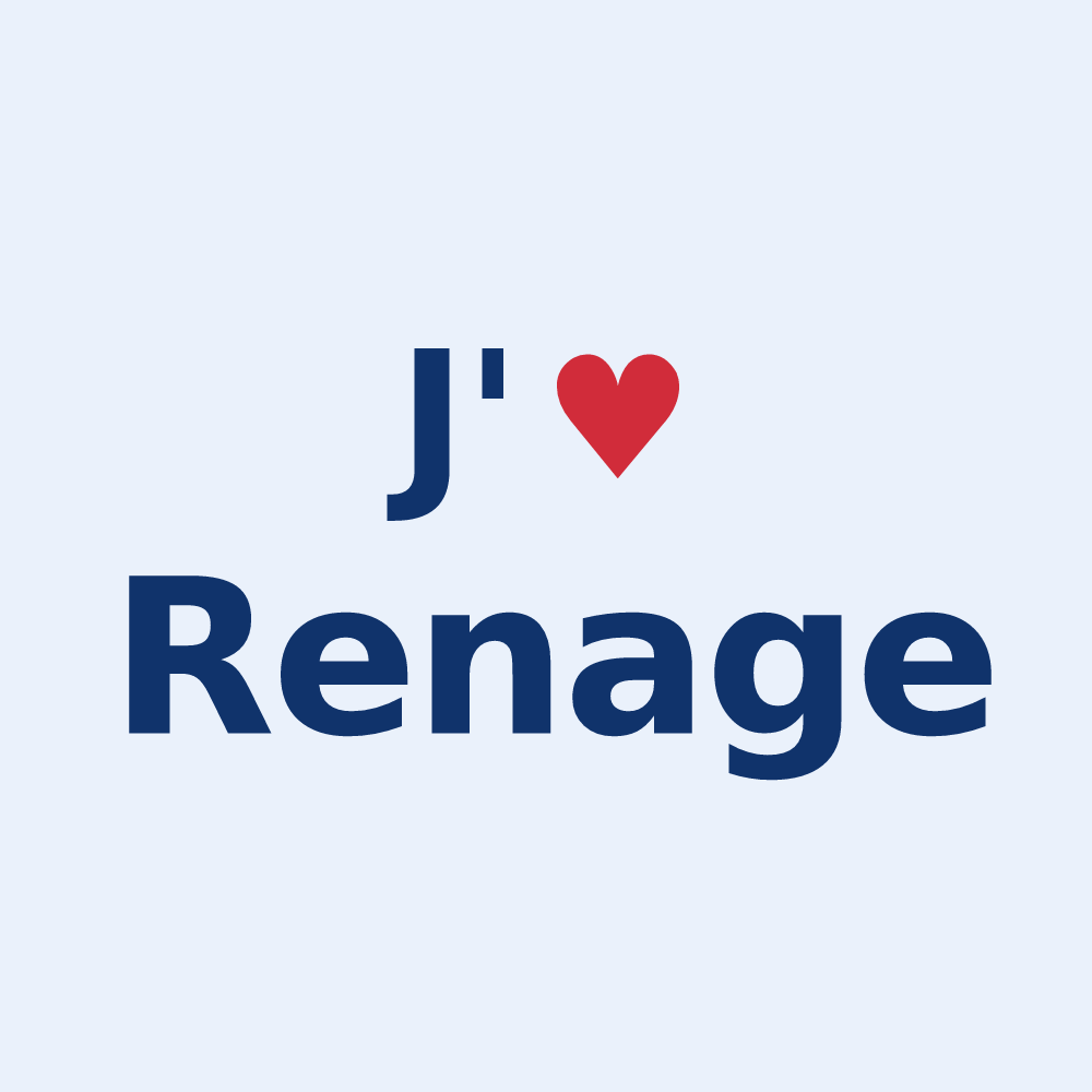 Sticker personnalisé Renage — design J'aime Renage