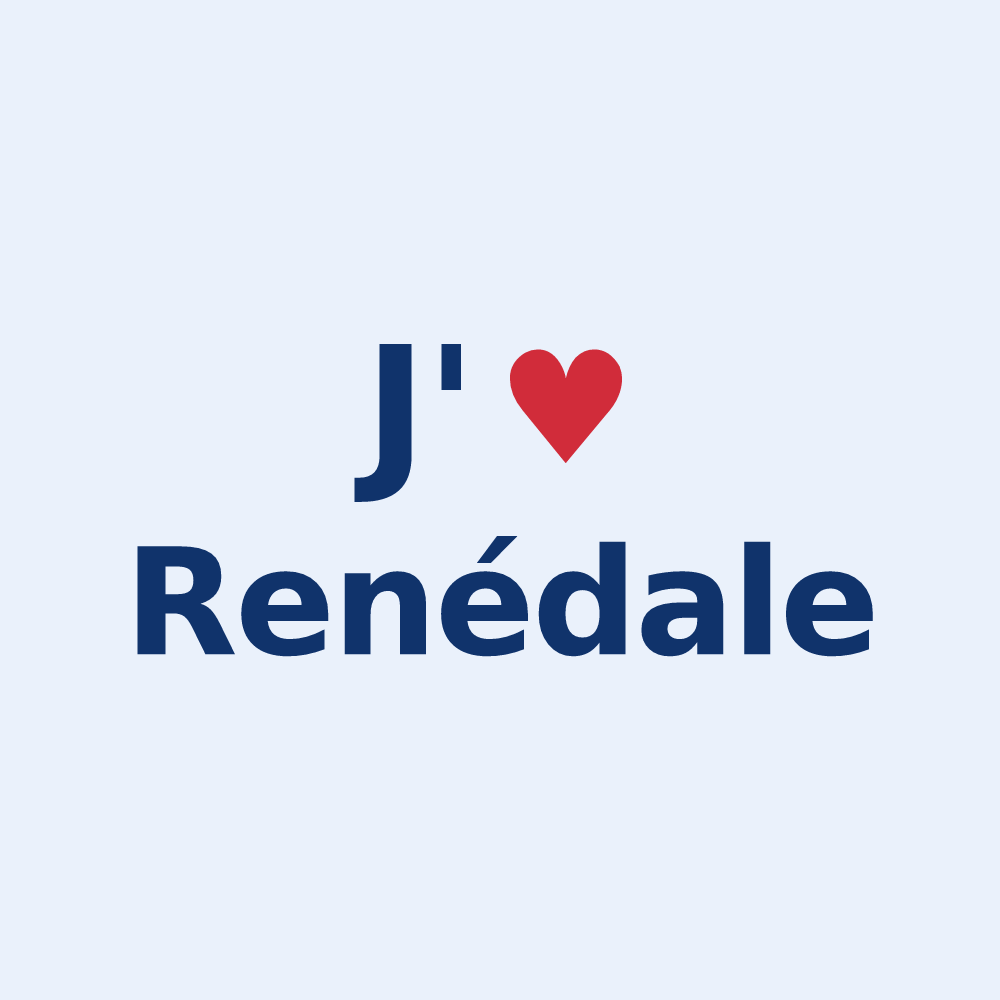 Sticker personnalisé Renédale — design J'aime Renédale
