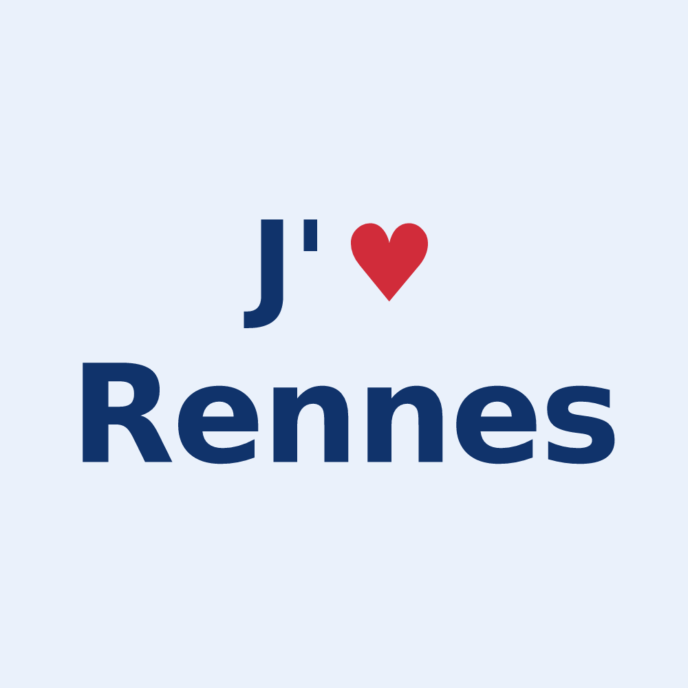 Sticker personnalisé Rennes — design J'aime Rennes