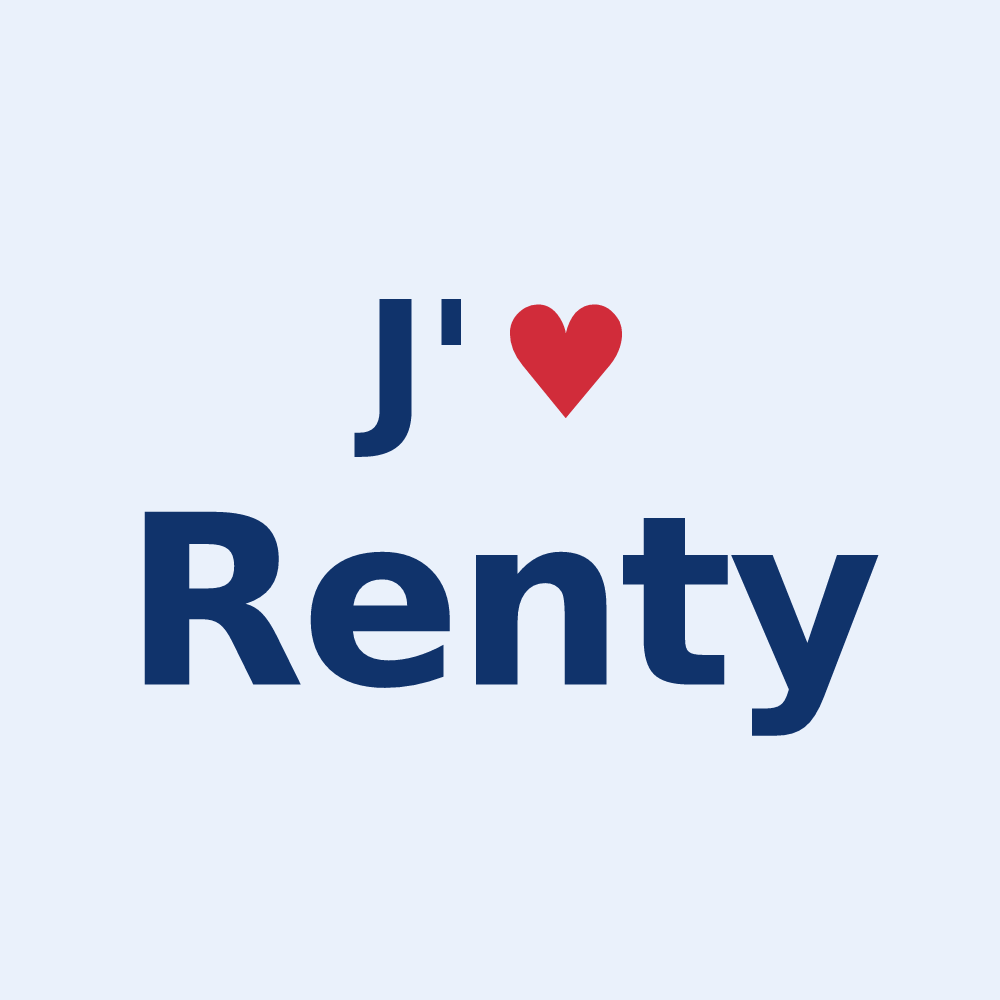 Sticker personnalisé Renty — design J'aime Renty