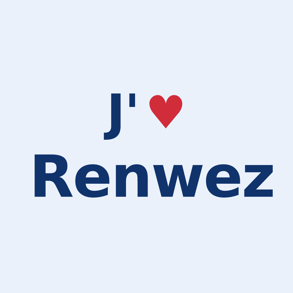 Sticker personnalisé Renwez — design J'aime Renwez