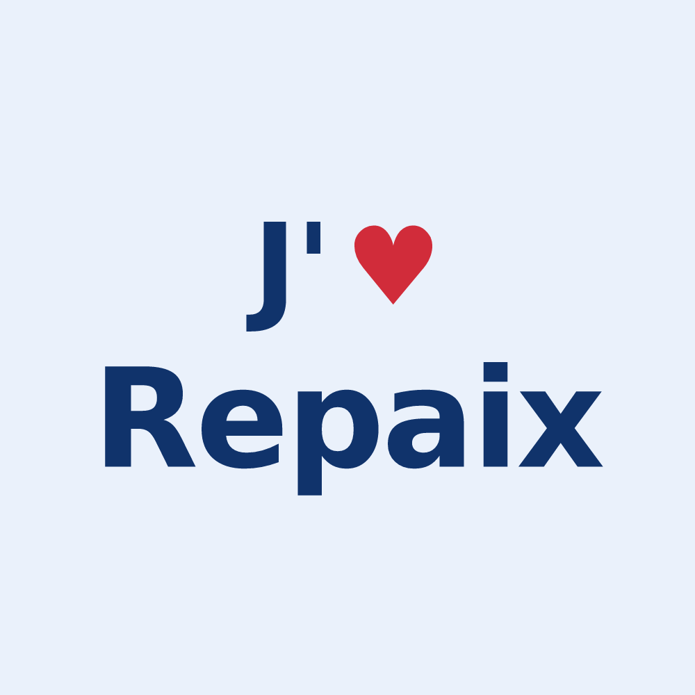Sticker personnalisé Repaix — design J'aime Repaix
