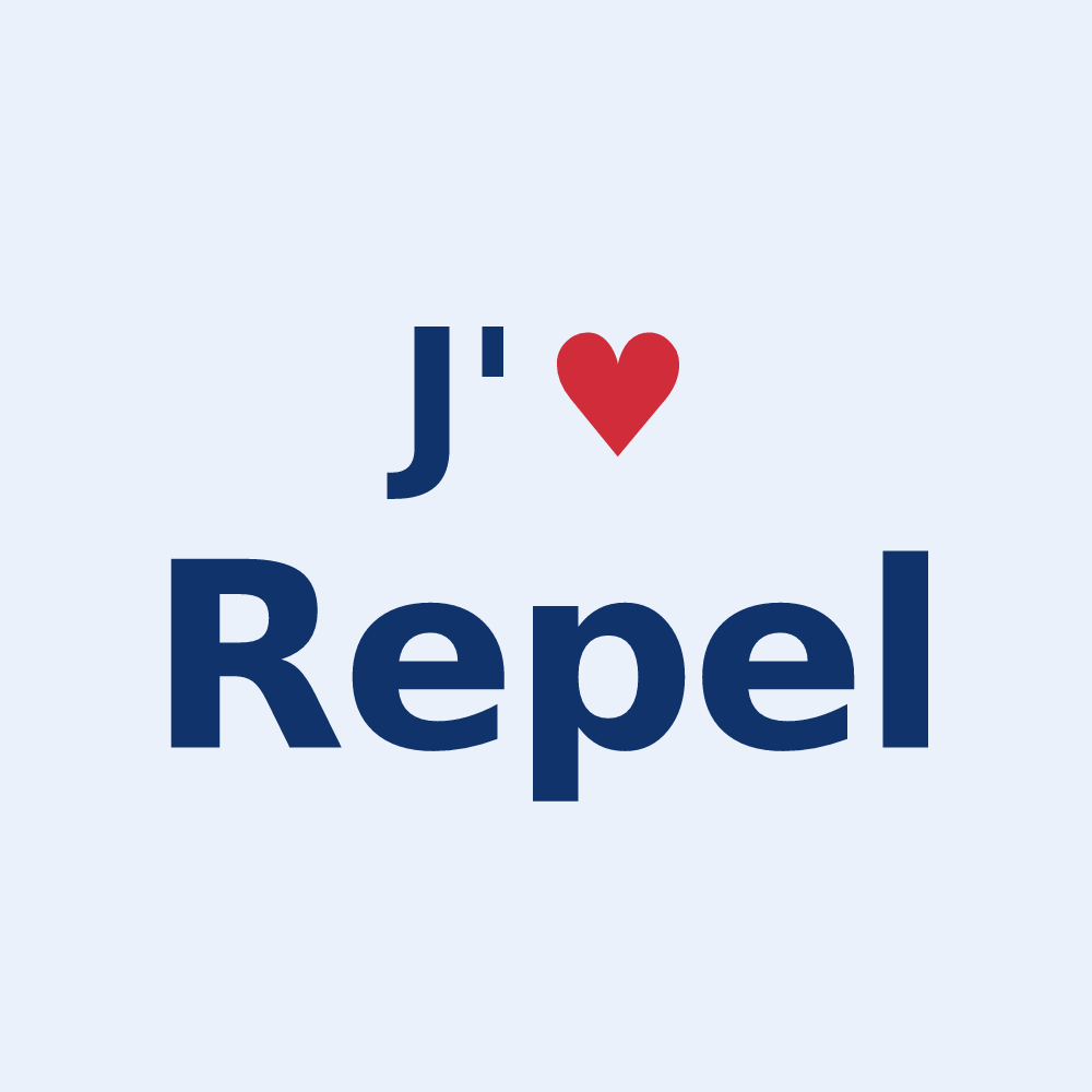 Sticker personnalisé Repel — design J'aime Repel