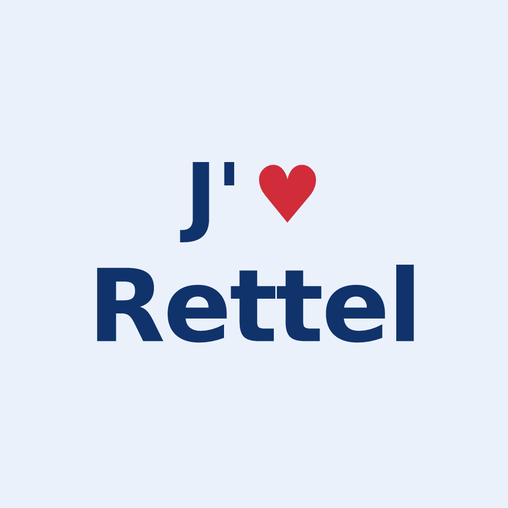Sticker personnalisé Rettel — design J'aime Rettel