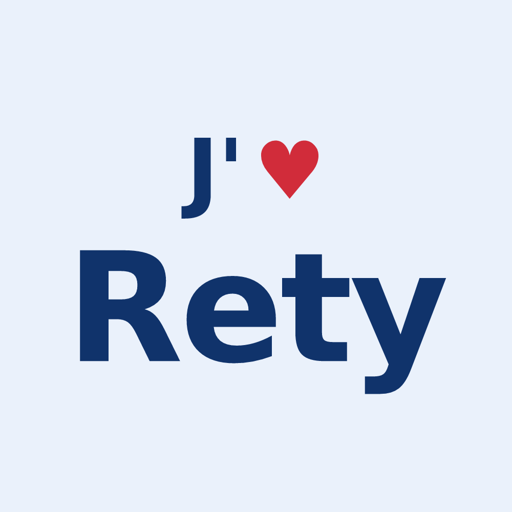 Sticker personnalisé Rety — design J'aime Rety