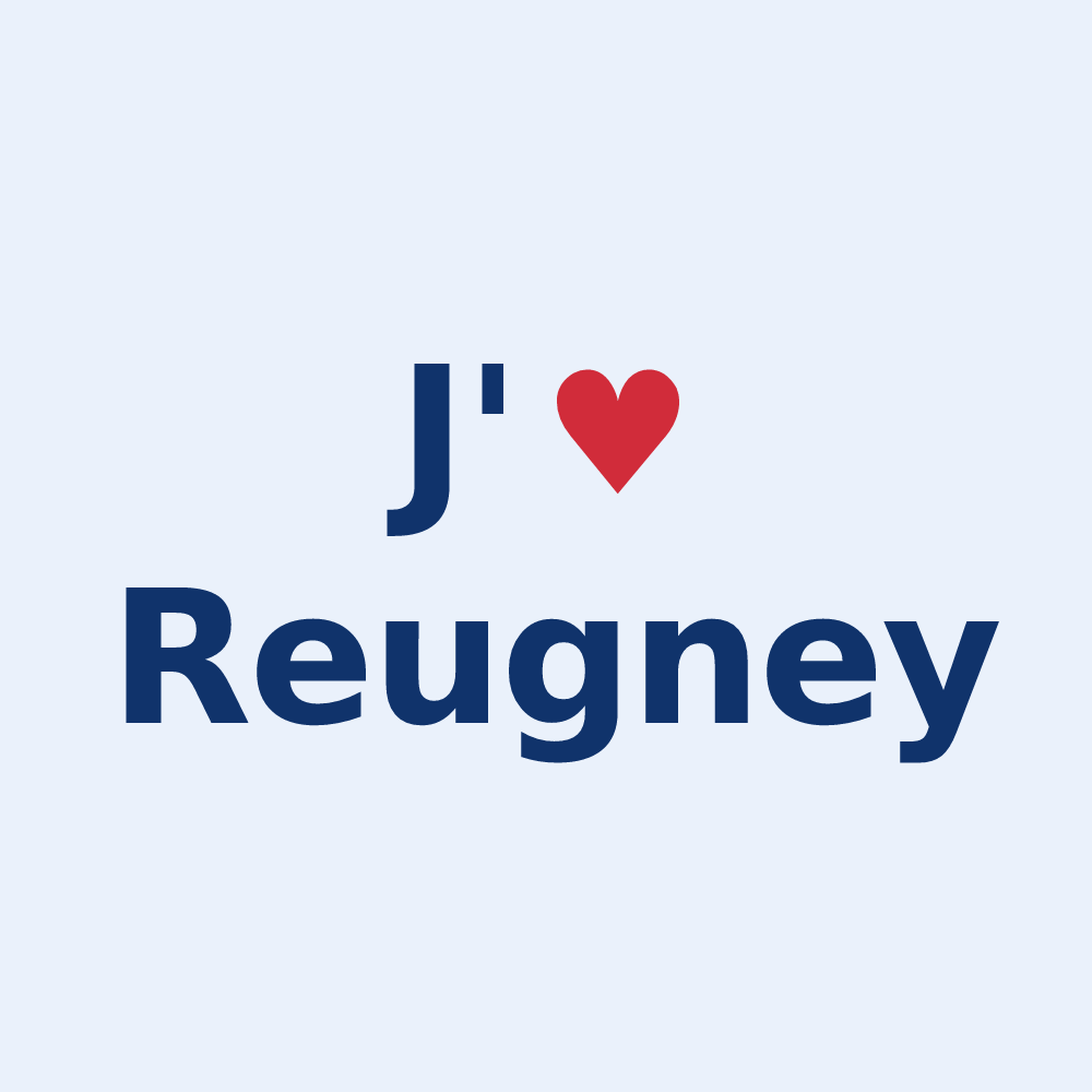 Sticker personnalisé Reugney — design J'aime Reugney