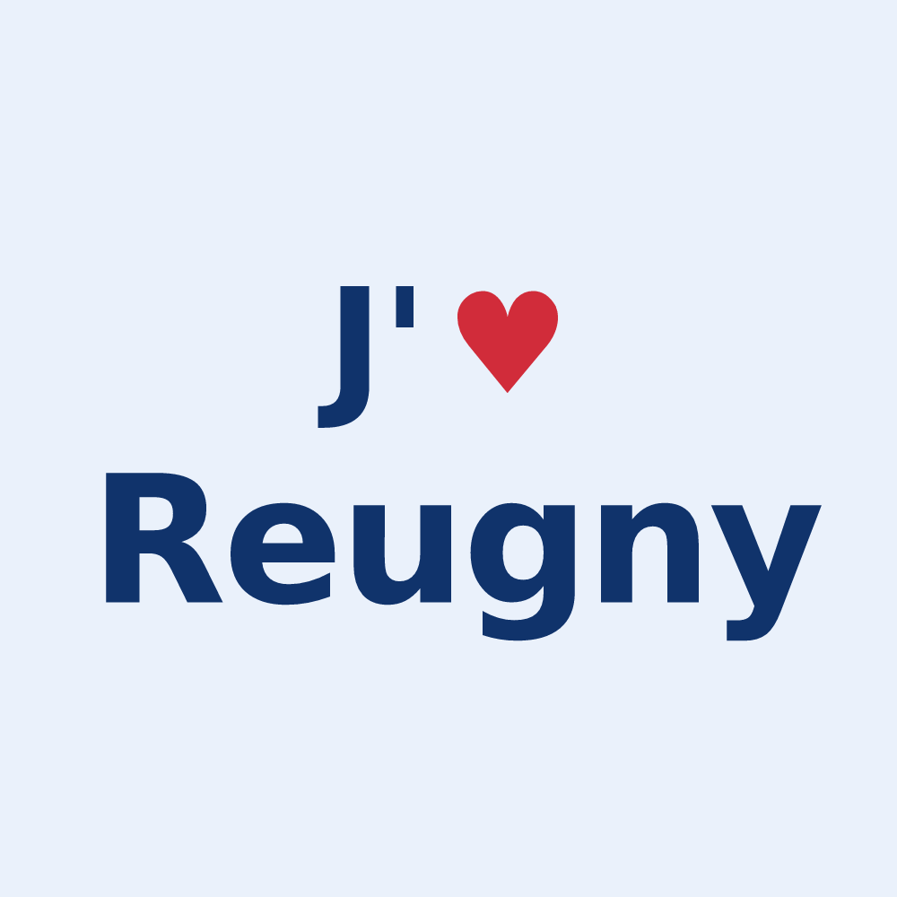 Sticker personnalisé Reugny — design J'aime Reugny
