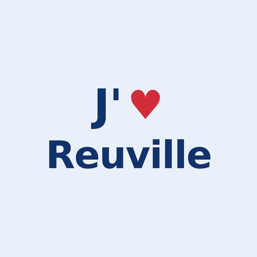 Sticker personnalisé Reuville — design J'aime Reuville