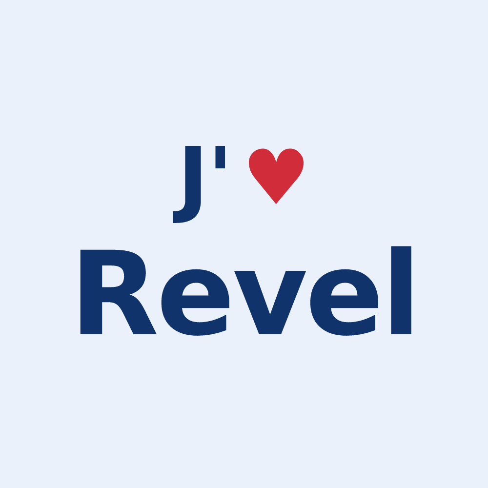 Sticker personnalisé Revel — design J'aime Revel