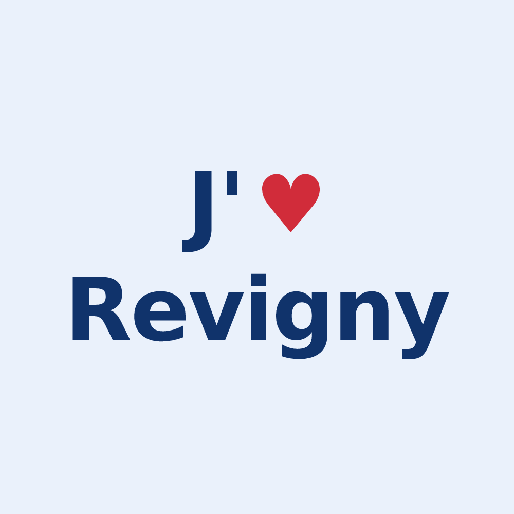 Sticker personnalisé Revigny — design J'aime Revigny