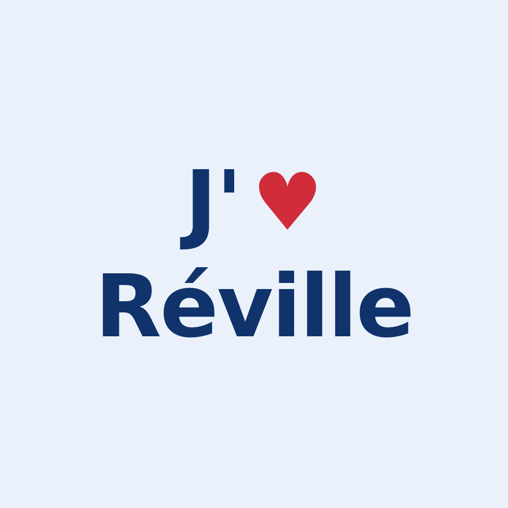 Sticker personnalisé Réville — design J'aime Réville