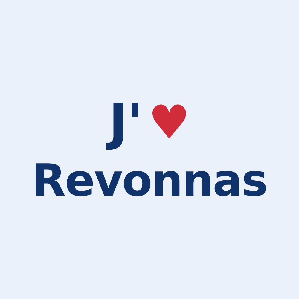 Sticker personnalisé Revonnas — design J'aime Revonnas