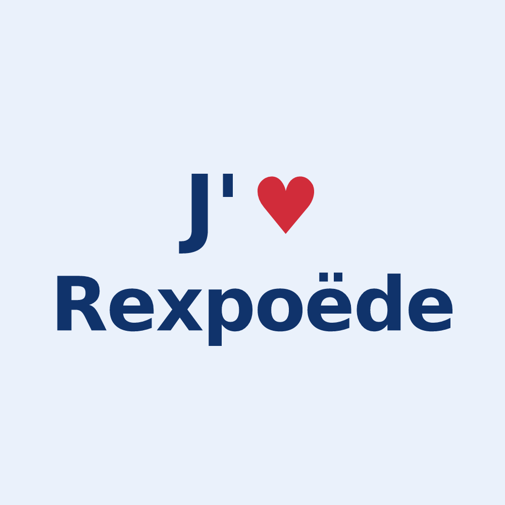 Sticker personnalisé Rexpoëde — design J'aime Rexpoëde