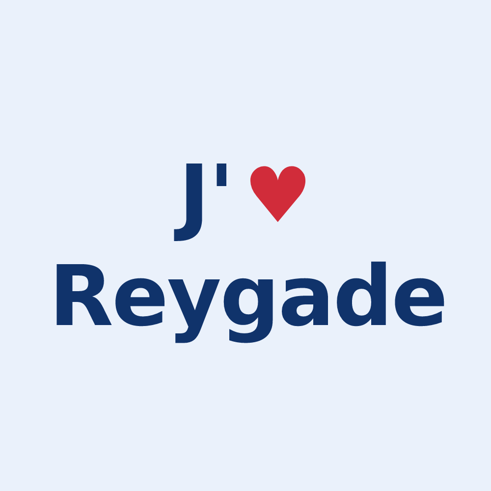 Sticker personnalisé Reygade — design J'aime Reygade
