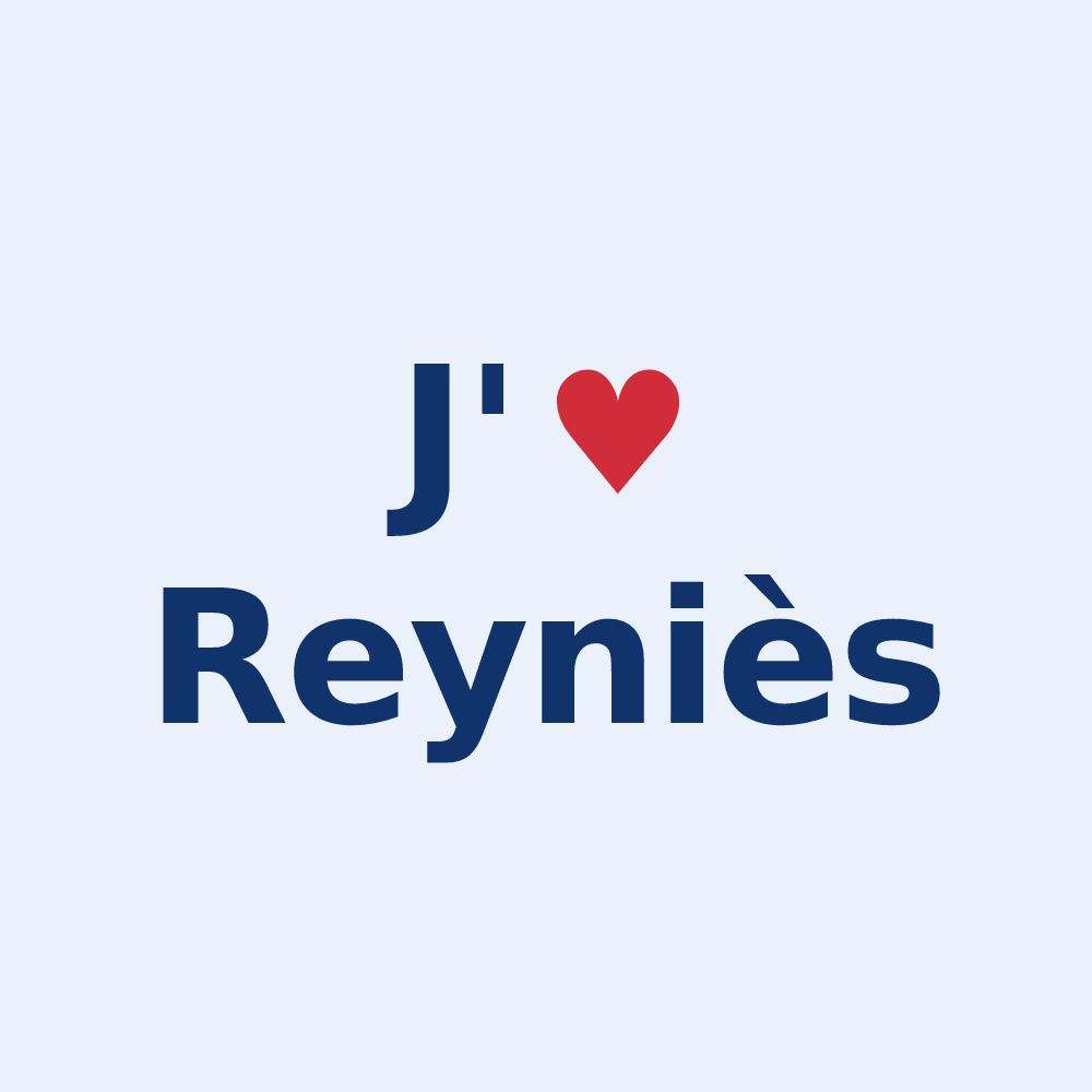 Sticker personnalisé Reyniès — design J'aime Reyniès