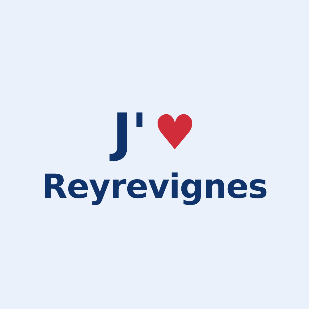 Sticker personnalisé Reyrevignes — design J'aime Reyrevignes