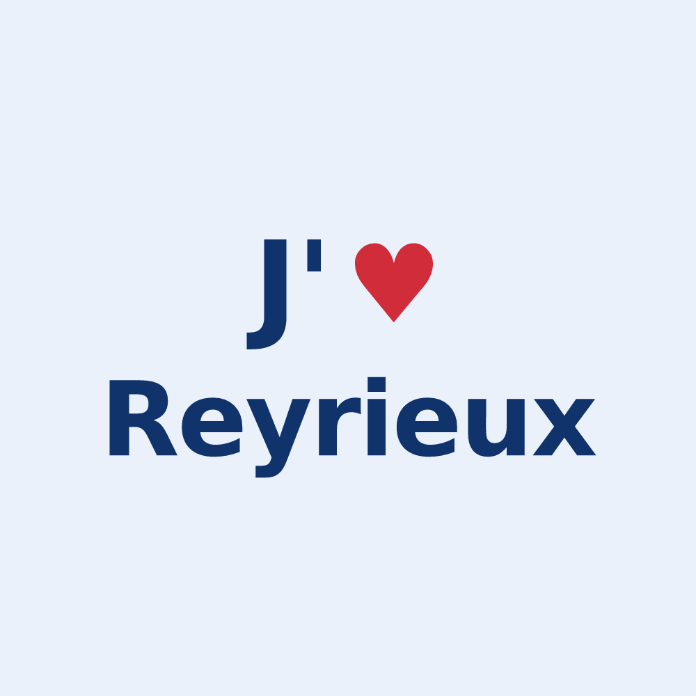 Sticker personnalisé Reyrieux — design J'aime Reyrieux